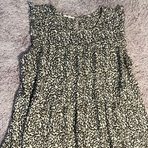 Cheetah Print High Neck Tank